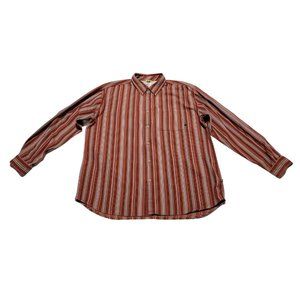 The North Face Men's Button-Down Shirt (Orange, Brown, Beige, Grey) - XL